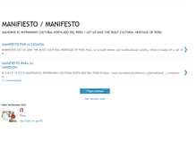 Tablet Screenshot of manifiestosalvemospatrimonioperu.blogspot.com