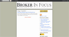 Desktop Screenshot of brokerinfocus.blogspot.com