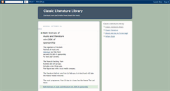 Desktop Screenshot of classic-literature-library.blogspot.com
