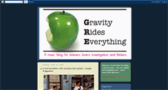 Desktop Screenshot of gravityrideseverythingblog.blogspot.com