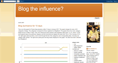 Desktop Screenshot of blogtheinfluence.blogspot.com