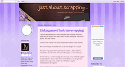 Desktop Screenshot of justaboutscrapping.blogspot.com