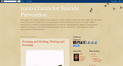 Desktop Screenshot of 1000cranesforsuicideprevention.blogspot.com