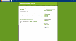 Desktop Screenshot of absolute-dog-training.blogspot.com