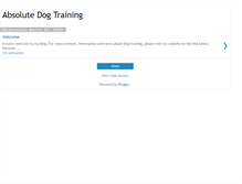 Tablet Screenshot of absolute-dog-training.blogspot.com