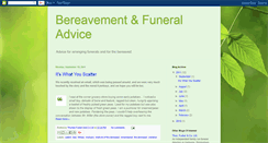 Desktop Screenshot of bereavement-funeral-advice.blogspot.com