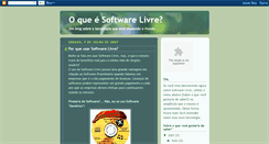 Desktop Screenshot of oqueesoftwarelivre.blogspot.com