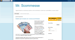 Desktop Screenshot of mr-scommesse.blogspot.com