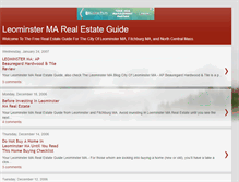 Tablet Screenshot of leominster-ma-real-estate.blogspot.com