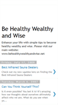 Mobile Screenshot of behealthywealthyandwise.blogspot.com