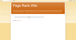 Desktop Screenshot of pagerankwiki.blogspot.com
