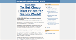 Desktop Screenshot of hollywoodstudiosdisneyworld.blogspot.com