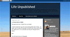 Desktop Screenshot of lifeunpublished.blogspot.com