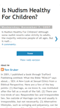Mobile Screenshot of isnudismhealthyforchildren.blogspot.com