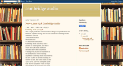 Desktop Screenshot of cambridgeaudiohifi.blogspot.com