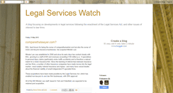 Desktop Screenshot of legalserviceswatch.blogspot.com