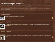 Tablet Screenshot of historiaradomia.blogspot.com