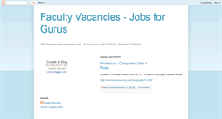 Desktop Screenshot of facultyvacancies.blogspot.com