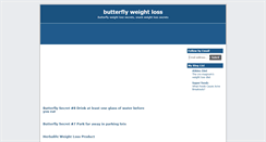 Desktop Screenshot of butterflyweightlosssecrets.blogspot.com