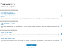 Tablet Screenshot of finalanswers.blogspot.com