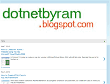 Tablet Screenshot of dotnetbyram.blogspot.com