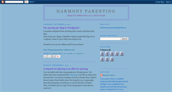 Desktop Screenshot of harmonyparenting.blogspot.com