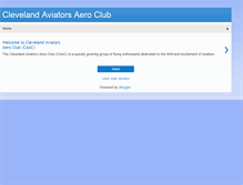 Tablet Screenshot of clevelandaviatorsaeroclub.blogspot.com