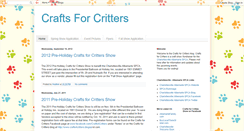 Desktop Screenshot of crafts4critters.blogspot.com