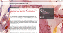 Desktop Screenshot of geographicinternational.blogspot.com