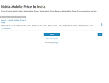 Tablet Screenshot of nokiamobilepriceinindia.blogspot.com