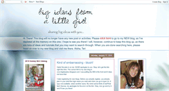 Desktop Screenshot of bigideasfromalittlegirl.blogspot.com