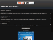 Tablet Screenshot of adsensemillionairediary.blogspot.com