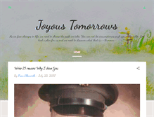 Tablet Screenshot of joyoustomorrows.blogspot.com