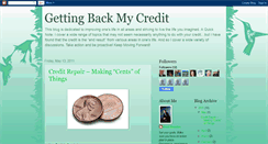 Desktop Screenshot of gettingbackmycredit.blogspot.com