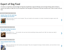 Tablet Screenshot of expertofdogfood.blogspot.com