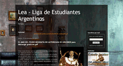 Desktop Screenshot of ligadeestudiantesargentinos.blogspot.com