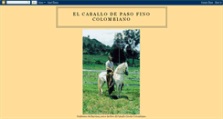 Desktop Screenshot of caballodepasofinocolombiano.blogspot.com