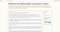 Desktop Screenshot of diabetesbreakthroughs.blogspot.com