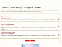 Tablet Screenshot of diabetesbreakthroughs.blogspot.com