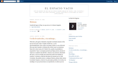 Desktop Screenshot of elespaciovacio.blogspot.com