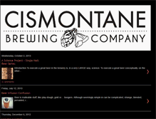 Tablet Screenshot of cismontanebrewing.blogspot.com