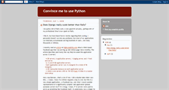 Desktop Screenshot of convincemetousepython.blogspot.com