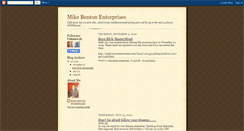 Desktop Screenshot of mikebentonblog.blogspot.com