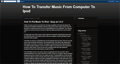 Desktop Screenshot of howtotransfermusicfromcomputertoipod.blogspot.com