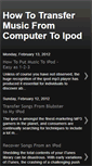 Mobile Screenshot of howtotransfermusicfromcomputertoipod.blogspot.com