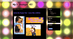 Desktop Screenshot of mp3songs4u.blogspot.com