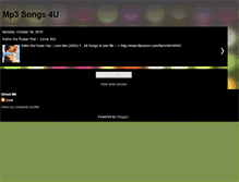 Tablet Screenshot of mp3songs4u.blogspot.com