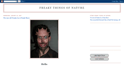 Desktop Screenshot of freakythingsofnature.blogspot.com