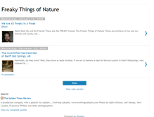 Tablet Screenshot of freakythingsofnature.blogspot.com