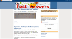 Desktop Screenshot of funnytestanswers.blogspot.com